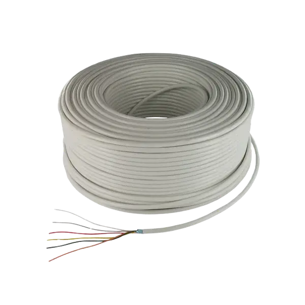 Câble d'Alarme Certifié 6 x 0,22 mm² - Couleur Blanc, Bobine de 100m  Assurez une connexion fiable et sécurisée pour vos systèmes de sécurité avec le câble d'alarme certifié 6 x 0,22 mm². Ce câble, de couleur blanche, est idéal pour les installations d'alarme nécessitant une transmission stable des signaux. Fournie en bobine de 100 mètres, cette solution est parfaite pour couvrir de grandes distances tout en garantissant une performance optimale.  Commandez dès aujourd'hui pour sécuriser vos installations a