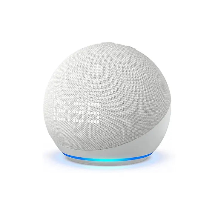 enceinte connectee assistant vocal alexa echo dot 5eme generation avec horloge cloud blue amazon echo amazon echo urtech