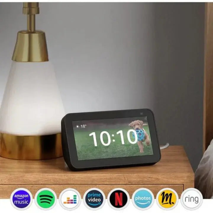 enceinte connectee assistant vocal echo show 5 2eme generation avec ecran tactile amazon echo amazon echo