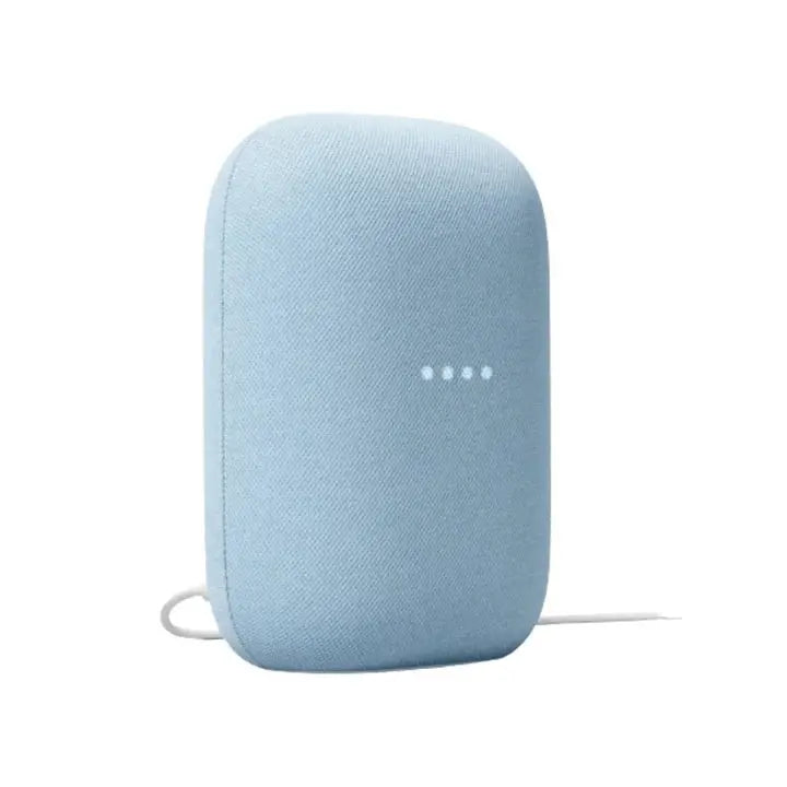 enceinte connectee assistant vocal google nest audio charcoal google bleu