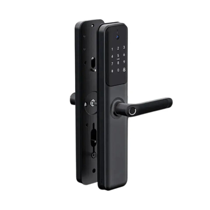 serrure intelligente de porte visio wifi smart camera door lock noir begtech