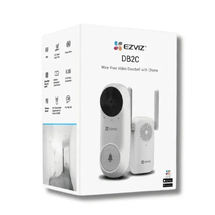 sonnette intelligente videophone hd 1080p kit ezviz db2c sans fil ezviz